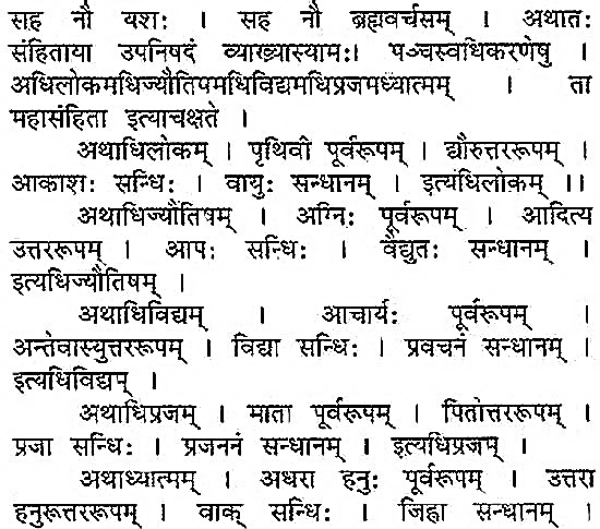 Taittiriya Upanishad : Text in Sanskrit with translation into English ...